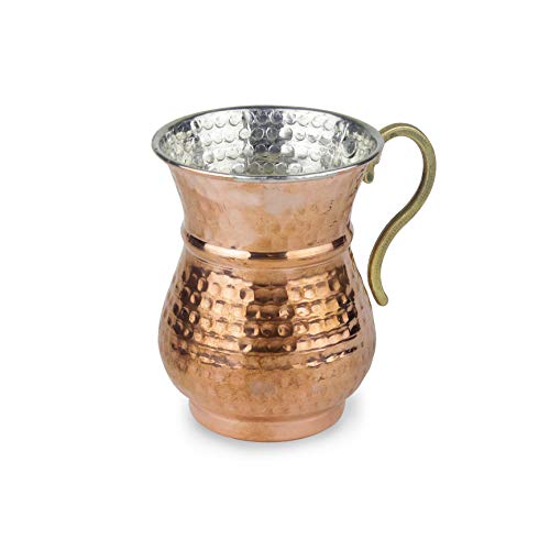 Copper Mug Hammered Copper Mug for Ayran  Turkish Pure Copper Mug for Cold Drinks  Enjoy Ayran in a Handmade Pure Copper Mug  300 ml
