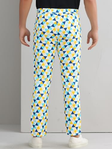 Lars Amadeus Argyle Golf Pants for Men's Argyle Pants Triangle Plaid Pattern Suit Trousers3