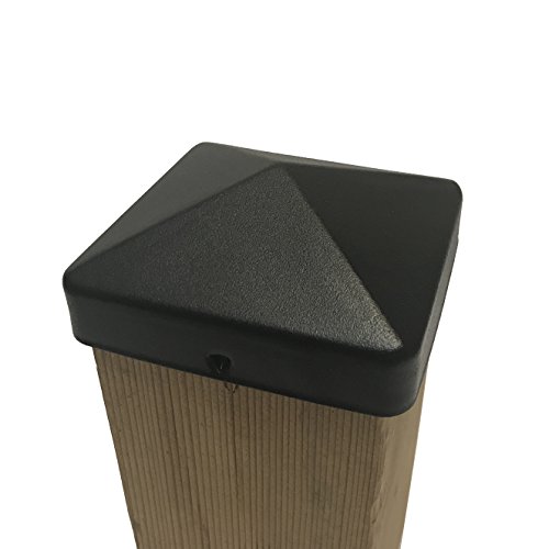 Nuvo Iron Us-Pcp11Blk Us-4X4 Eazy Pyramid Cap, 4" X 4" (Fits Over 4” X 4” Nominal Usa Retailers Square Posts), Black #TOP5