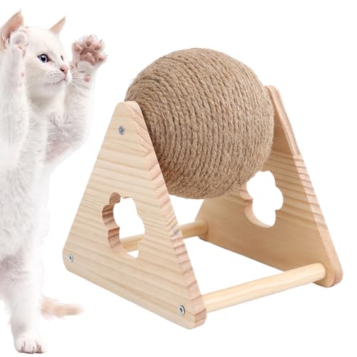 Cat Scratcher Ball - Sisal Cat Scratcher | Cat Scratcher Sisal Rope Balls Con Divertida Interacción | Suministros De Entretenimiento Toy De Ejercicio Interior Ideal Para Juegos Activos Gats Gatitos Pe