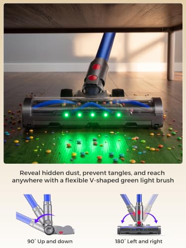 Image of Cordless Stick Vacuum Cleaner, 600W 55Kpa 70Mins for Home, Pet Hair, Carpet