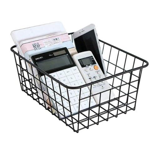 Metal Storage Basket | Kitchen Organizer for Organizing Household Pantry Baskets | Countertop Organize -Metal Baskets for Pantry Storage, Fruit Drinks Wire Storage Basket, Freezer Pantry Storage-image-41