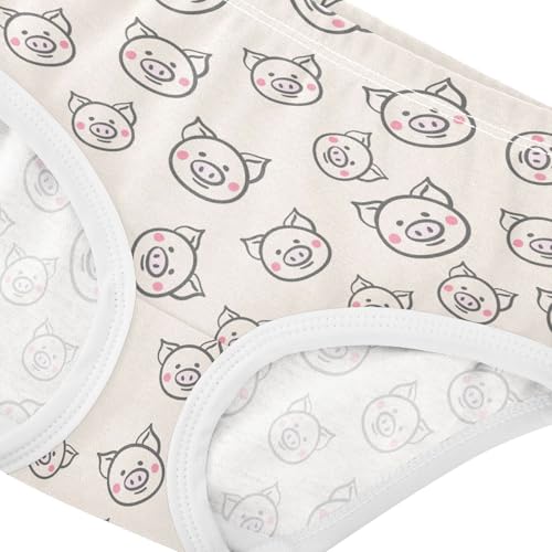Little Girls Underwear Soft Cotton Kids Pig Panties in Sizes 2/3t, 4t, 5t, 6 and 84