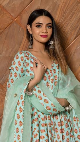 Image of Kurta Set for Women | Anarkali Kurta Set with Dupatta | Women Kurta Sets with Dupatta | Kurta Set with Dupatta for Women | Women Kurta Pant Dupatta Set