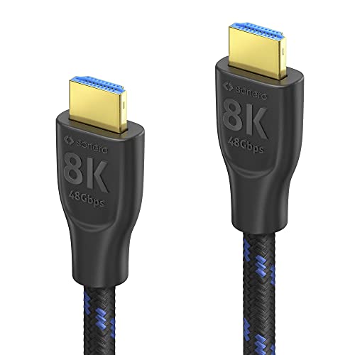 Sonero PHC111-050 8K Ultra High Speed HDMI Cable with Ethernet, Nylon Braid, Gold-Plated Connectors (8K UltraHD - Image 3