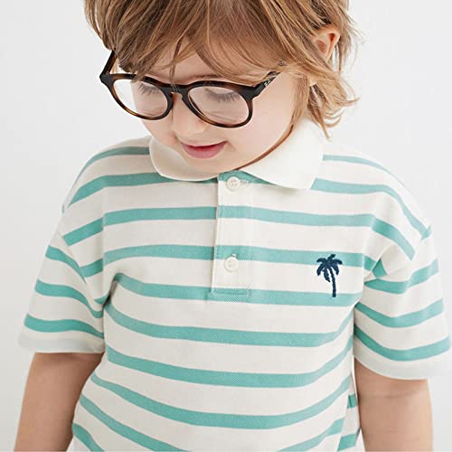 Kids Short Sleeve Stripe Polo Shirt Toddler Cute Fashion Summer Tee Blouses Baby Boys Girls Collared Button Down Uniform Tops2