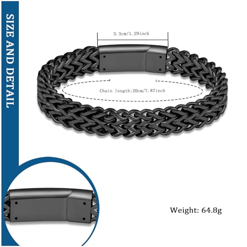 Pulsera cremación para cenizas de acero inoxidable para hombre miniatura 2