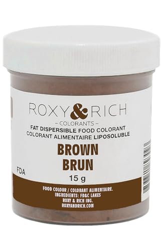 Roxy & Rich Fat Dispersible Food Coloring, 15 Grams Brown