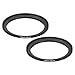PATIKIL 55mm-62mm Metal Step Up Ring, 2 Pack Camera Lens Filter Adapter Ring Aluminum Filter Adapter Ring for Camera Lenses Hood, Black