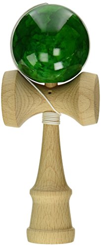 Kiwi Green Marble Ball Kendama - Traditional Japanese Toy - Improves Hand-Eye Coordination