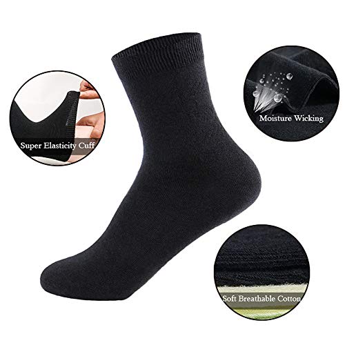 6-9 Pairs Women's Black Crew Socks Thin High Ankle LightWeight Ladies Socks2