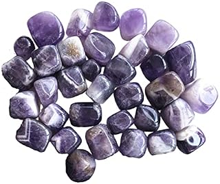 15-25mm Amethyst Polished Amethyst Crystal Healing Crystals Chips with Velvet Bag Crystal Gemstones for Crafts, Archaeological Stones, Mineral Rocks,100g Stones (100g)