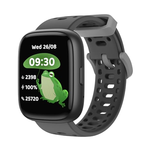 Bettdow Criança SmartWatch, relogio smartwatch com 1.83 Ecrã tátil, à prova d'água IP68, relogio feminino e masculino Despertador Exibição de hora No APP No Phone Registre os passos (Preto)