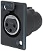 Switchcraft D3FB 3-Pin Female XLR Panel Mount Plug, Black Finish