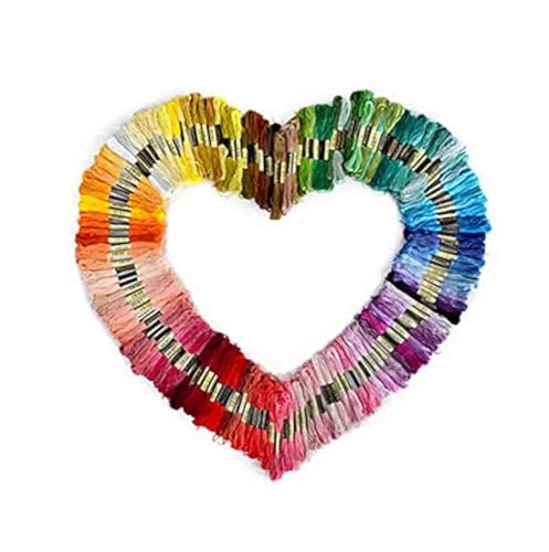 kkhouse 50 peças de linha de seda DIY bordado de cor aleatória fios de ramo Dmc fio dental novelo de