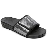 MEGNYA Comfortable Plantar Fasciitis eva sole Sandals for Women, Best Arch Support Fit Slides for Fl