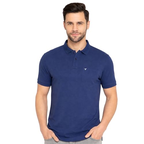 Image of NEVA Men's Regular Fit Half Sleeve Polo Neck T-Shirt with Chest Pocket