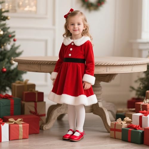 Image of GINFIVE Toddler Girls Dress Shoes Little Kids Flats School Mary Janes Shoes