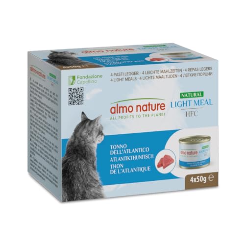 HFC Natural Light Meal Nourriture pour Chats Adultes – Thon, Poulet et Jambon 50 g x 4 pièces, 200 g