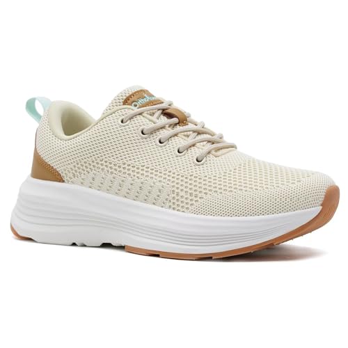 Women's Orthopedic Fashion Sneakers with Arch Support: Comfortable Cushion Flat Feet Shoes for Plantar Fasciitis, Orthotic Supportive Casual Thick Sole Sneakers for Ankle and Foot Pain Relief