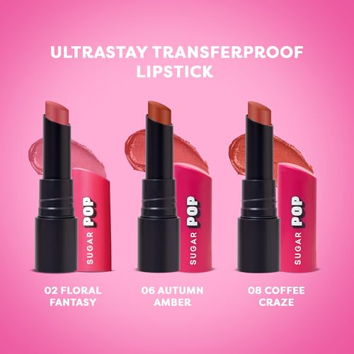 Image of SUGAR POP Ultrastay Transferproof Pack Of 3 - Nude | Shades Enriched With Vitamin E | Matte Smooth Glide | Waterproof | Longlasting