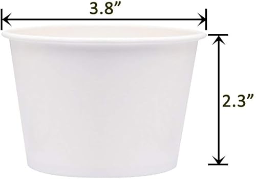 Miniatura 22 de Juego de 50 tazas desechables de helado blanco de 6 onzas con tapas, tazas medianas para bebidas calientes y frías, vasos de papel, recipiente