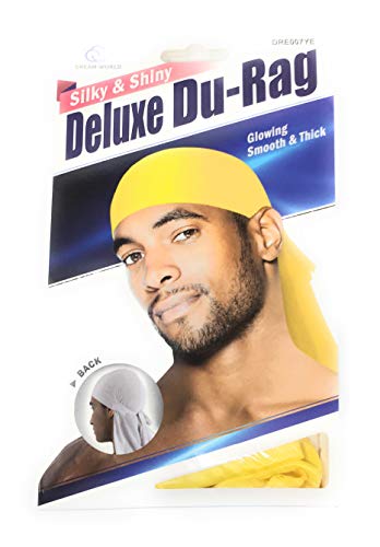 Dream Deluxe Du-Rag Yellow - Smooth & Thick, Superior Quality, Stretchable, Wrinkle Free, 100% Polyester