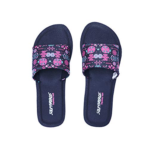 Image of SOLETHREADS SQUISHY DOODLE | Super Soft | Comfort | Cushion | Bounce Back | Durable | Handcrafted Upper | Outdoor | Slippers | T-Strap | Flip Flops for Women