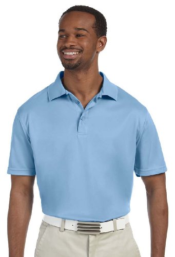 Harriton Men’s Short-Sleeve Polo Shirt, LIGHT BLUE, Large