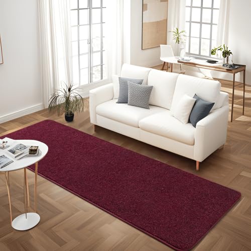 Tapis de chevet moderne pour chambre à coucher bordeaux - 4