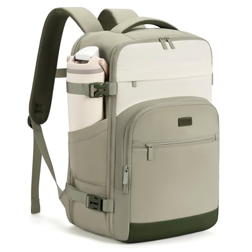 mibasies 40L Travel Backpack for Women & Men: Flight Approved Carry On Backpack, TSA Personal Item Bag with Water Bottle Pocket, Weekender Essentials Backpacks fits 17