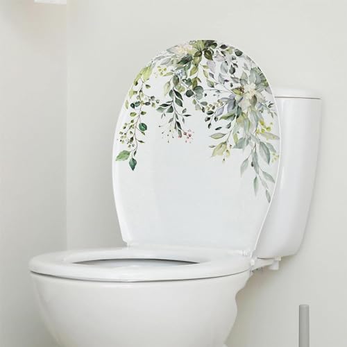 2 Stück Toiletten Aufkleber Blumen, Wc-sitze Aufkleber Badezimmer Abziehbilder Für Dekorationen Supplies, Toilette Deko Sticker Mit Blumen Motiv Wandtattoo Wand Aufkleber Selbstklebend