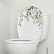 Jowxsx WC Aufkleber Blumen WC Sitz Aufkleber Badezimmer Abziehbilder für Dekorationen Supplies WC Deko Aufkleber mit Blumen Motiv Wandaufkleber Selbstklebend WC Zubehör