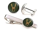 SharedImagination Loki Tie Clip, Thor Cufflinks, Avengers Jewelry, Age of Ultron Tack, Superhero...