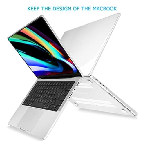 Image of TechTrendz Crystal Clear Protective Hard Shell Case Compatible with MacBook Pro 16 inch Case 2025 2024 2023-2021 M4 M3 M2 M1 A3403 A3186 A2991 A2780 A2485 Pro Max Case Cover(with Keyguard,Dustplugs)