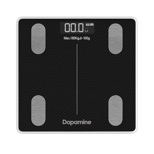 Image of The Cube Club Weight Machine Smart Sync Body Fat Analyzer Multi-User Profiles 12 Health Metrics BMI Weighing Scale with LED & Glass Top (CARBON FIBER, 180kg Max, 2.5 Year Warranty)