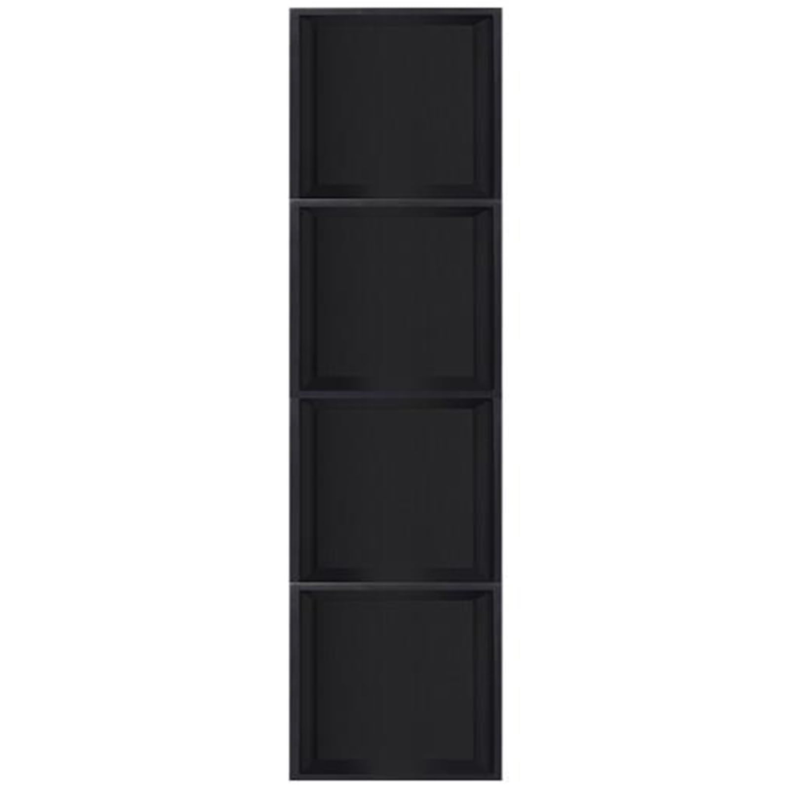 QUSYZD Shower Niche, Stainless Steel Bathroom Shelves, Embedded Wet Room, Waterproof Toiletry Shampoo Shower Organiser, Home Bathroom Bedroom Kitchen,Black-47.25x11.03x4.93in/120x28x12.5CM