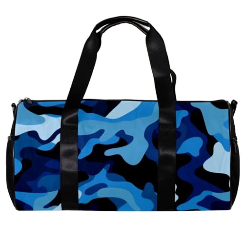 Gym Bags for Women,Duffle Bag for Travel,Classic Blue Sea Camouflage,Gym Bag for Men