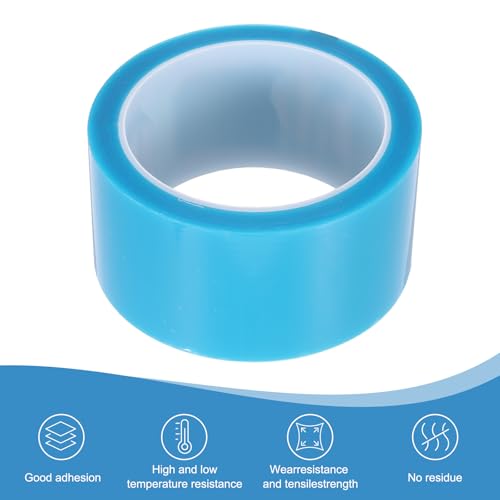 Image of PATIKIL 50mm x 50m Refrigerator Tape PET Fridge Non-Residual Adhesive Tape for Fixing Drawer Refrigerator Air Conditioner Printer Sky Blue