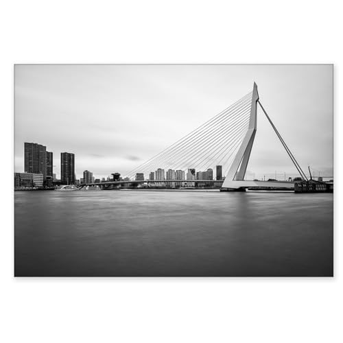 Impressions sur toile art mural pont et tableaux image en noir et blanc 40x60