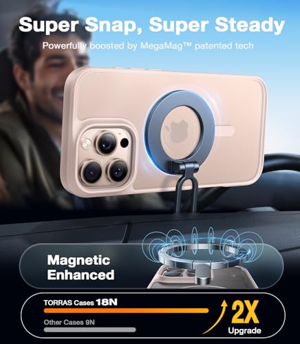 Image of TORRAS Magnetic Shockproof for iPhone 16 Pro Max Case, Fit for MagSafe