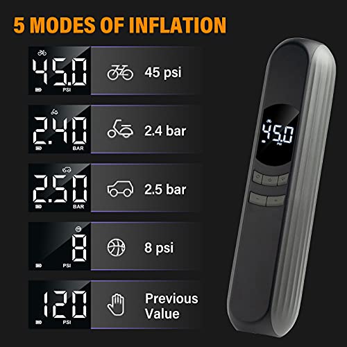 Airbank 150Psi Cordless Tire Inflator Portable Air Compressor, Electric Bike Pump A10 5200Mah Presta Schrader For Car Bike Motorbike Ball #TOP5