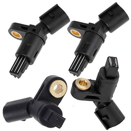 AUTEX 4PCS ABS Wheel Speed Sensor Front & Rear 1J0927803 1J0927807B 1J0927804 ALS470 ALS522 ALS465 Compatible with Beetle 98-10, Golf 99-06, Jetta 99-05