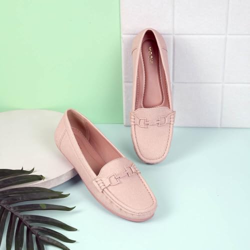 Image of Mochi Women Synthetic Leather Flat Slip-on Loafer /Formal Shoes