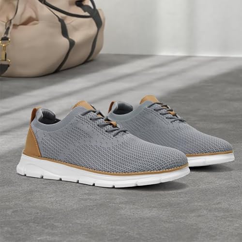 Image of Men's Mesh Sneakers Oxfords Lace-Up Lightweight Casual Walking Shoes Driving Shoes