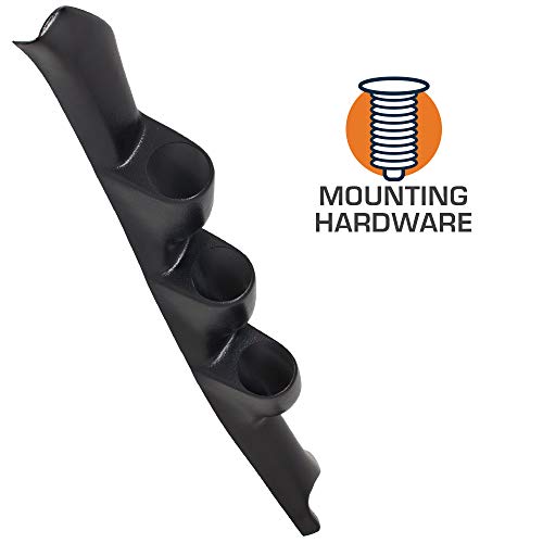 Glowshift Diesel Gauge Package Compatible With Chevrolet Chevy C/K 2500 3500 1995-1998 - White 7 Color 60 Psi Boost, 2400 F Pyrometer Egt & Transmission Temperature Gauges - Black Triple Pillar Pod #TOP5