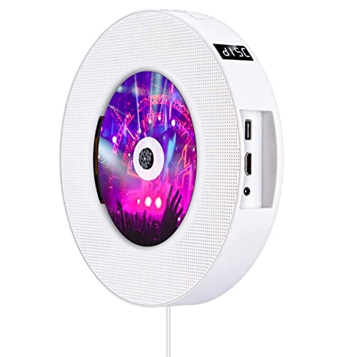 JOJIDE Reproductor de DVD portátil, Reproductor de CD DVD portátil Montable en la Pared Reproductor de música en casa inalámbrico con Control Remoto Altavoces de Radio FM MP3, para el hogar, el Coche