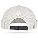 Mens Mesh Brimless Cap with No Brim, Summer Docker Cap Beanie Hat Flip Sailor Skullcap Breathable (US, Numeric, 7, 7 1/2, Beige(Off White))