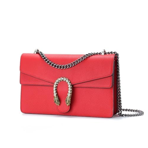 Women's Shoulder Bag,Genuine Leather Bag Tote Handbag,Cute Stylish Crossbody Bags Mini Clutch Purse for Work Shopping Outings