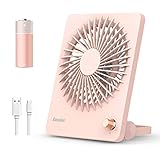 Portable Desk Fan Desktop Fan, EasyAcc Battery Operated Fan 6-Inch Foldable Travel Fan [ Ultra-Quiet...